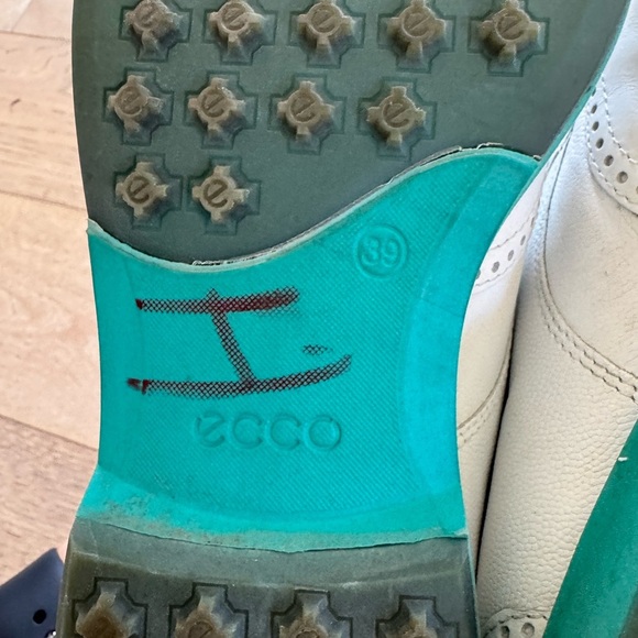 Ecco 'Tour' Hybrid Wingtip Golf Shoe White Size 39 - Picture 6 of 6